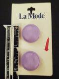 Buttons Plastic Set of 2 Vintage - Lilac