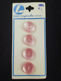 Buttons Plastic Set 4 Vintage - Pearlescent Pink