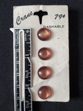 Buttons Plastic Set 4 Vintage - Pearlescent Tan