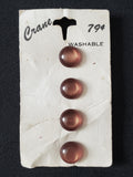 Buttons Plastic Set 4 Vintage - Pearlescent Tan