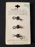Buttons Metal Set 3 Vintage - Brass-Tone