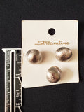 Buttons Metal Set 3 Vintage - Etched Silver Domes