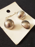 Buttons Metal Set 3 Vintage - Etched Silver Domes