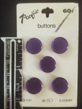 Buttons Plastic Set 5 Vintage - Pearlescent Purple