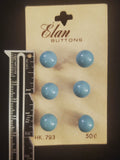 Buttons Plastic Set of 5 or 6 Vintage - Aqua, Red or Blue