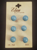 Buttons Plastic Set of 5 or 6 Vintage - Aqua, Red or Blue