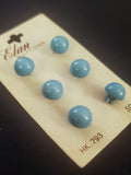Buttons Plastic Set of 5 or 6 Vintage - Aqua, Red or Blue