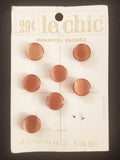 Buttons Plastic Set of 7 Vintage - Pearlescent Beige