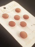 Buttons Plastic Set of 7 Vintage - Pearlescent Beige