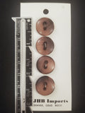 Buttons Wood Set 4 Vintage - Brown/Beige