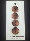 Buttons Wood Set 4 Vintage - Brown/Beige