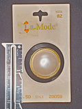 Button Plastic Vintage - Large White Pearl Surrounded by Gold and Black