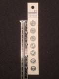 Buttons Plastic Set of 6 or 7 - Shiny Pearlescent Gray