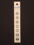 Buttons Plastic Set of 6 or 7 - Shiny Pearlescent Gray