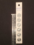Buttons Plastic Set of 6 or 7 - Shiny Pearlescent Gray