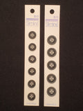 Buttons Plastic Set of 5 or 6 - Matte Black