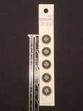 Buttons Plastic Set of 5 or 6 - Matte Black
