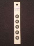 Buttons Plastic Set of 5 or 6 - Matte Black