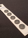 Buttons Plastic Set of 5 or 6 - Matte Black