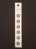 Buttons Plastic Set of 6 - Matte Dark Blue