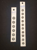 Buttons Plastic Set of 6 or 10 Vintage - Matte Black