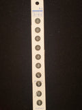 Buttons Plastic Set of 6 or 10 Vintage - Matte Black