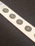 Buttons Plastic Set of 6 or 10 Vintage - Matte Black