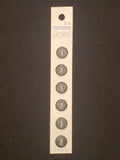 Buttons Plastic Set of 6 or 10 Vintage - Matte Black