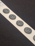 Buttons Plastic Set of 6 or 10 Vintage - Matte Black