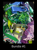 Ribbon Remnant Bundle - Greens, Blues, and Purples 1/2 POUND