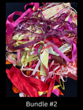 Ribbon Remnant Bundle - Pinks, Reds, Oranges and Yellows 1/2 POUND
