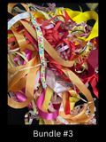 Ribbon Remnant Bundle - Pinks, Reds, Oranges and Yellows 1/2 POUND