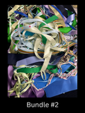 Ribbon Remnant Bundle - Greens, Blues, and Purples 1/2 POUND