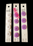 Buttons Plastic Set of 3 or 4 Vintage - Purple or White
