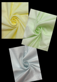 Cotton Flannel Printed Stripes - White with Yellow, Green, or Blue