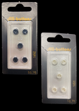 Button Plastic Set of 5 Vintage - Black or White