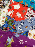 Quilting Cotton Mystery Scrap Remnant Bundle - Disney Prints 1 POUND