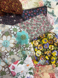 Quilting Cotton Mystery Scrap Remnant Bundle - Florals 1 POUND