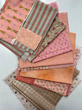 Quilting Cotton Mystery Scrap Remnant Bundle - Peaches and Salmons 1 POUND
