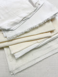 Quilting Cotton Mystery Scrap Remnant Bundle - White on White and Off White 1 POUND