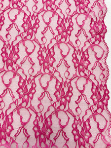 1 YD Polyester Lace - Hot Pink