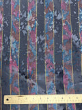 Polyester Jacquard Vintage - Gray with Multi Colored Stripes