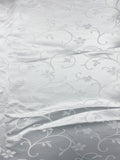 2 3/8 YD Polyester Satin Brocade - White