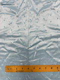 Rayon/Acetate Satin Jacquard with Dots - Light Blue