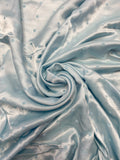 Rayon/Acetate Satin Jacquard with Dots - Light Blue