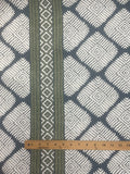 5 1/2 YD Linen - "Austin" by Thibaut in Bluestone and Green