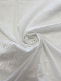 1 YD Poly/Cotton Eyelet - White with Scalloped Border