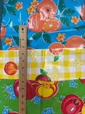 PVC "Oil Cloth" Mystery Remnant Bundle - Various Fruit Prints 1 1/8 POUND