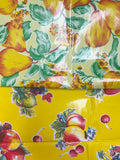 PVC "Oil Cloth" Mystery Remnant Bundle - Prints with Fruit and Flowers on Yellow