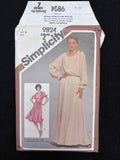 1980 Simplicity 9824 Sewing Pattern - Adult Dresses FACTORY FOLDED